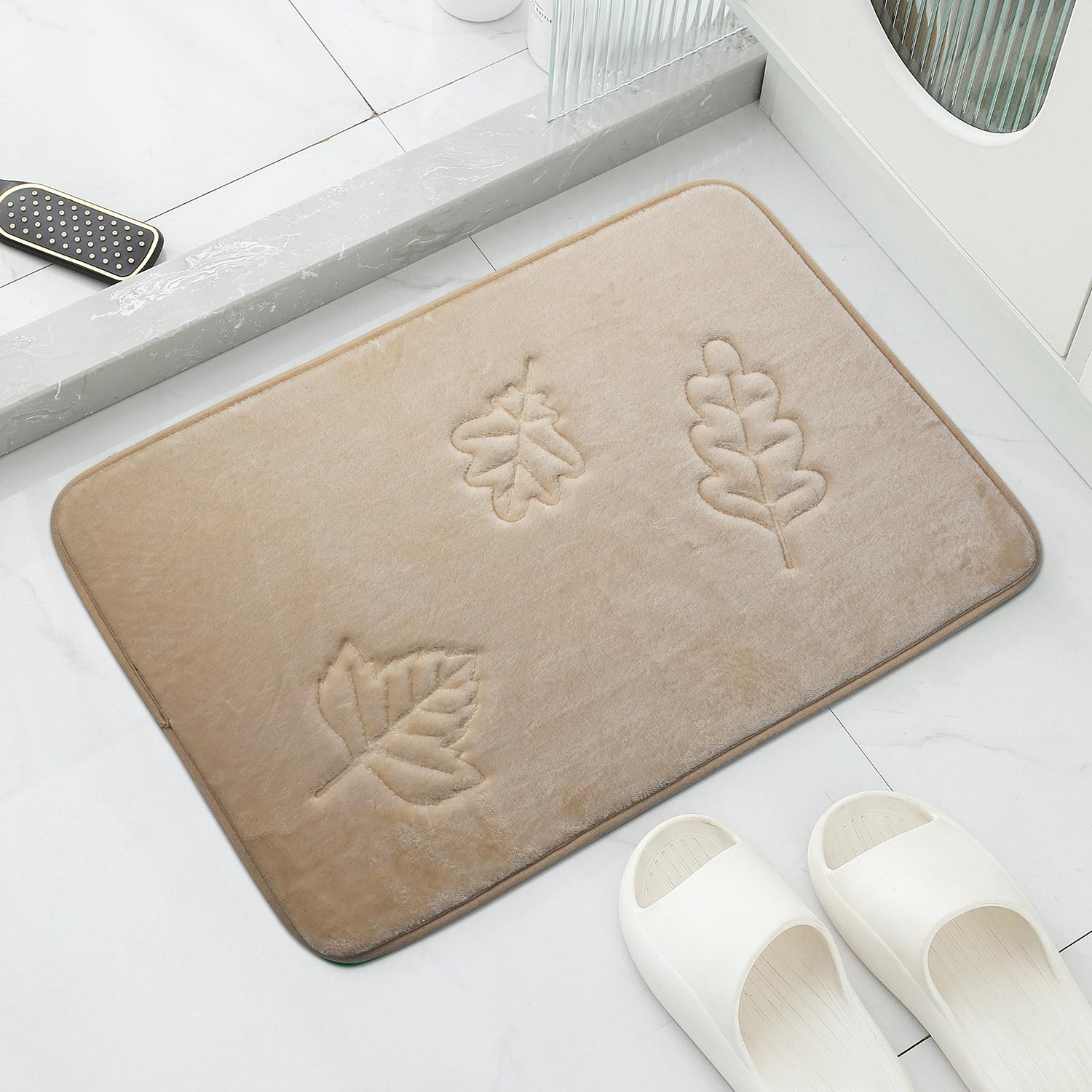 

Коврик для ванной с водопоглощающим эффектом «Листья» - противоскользящий коврик для ванной комнаты, очень мягкий и удобный, трикотажный полиэстер, легкий и эла 40cmx60cm