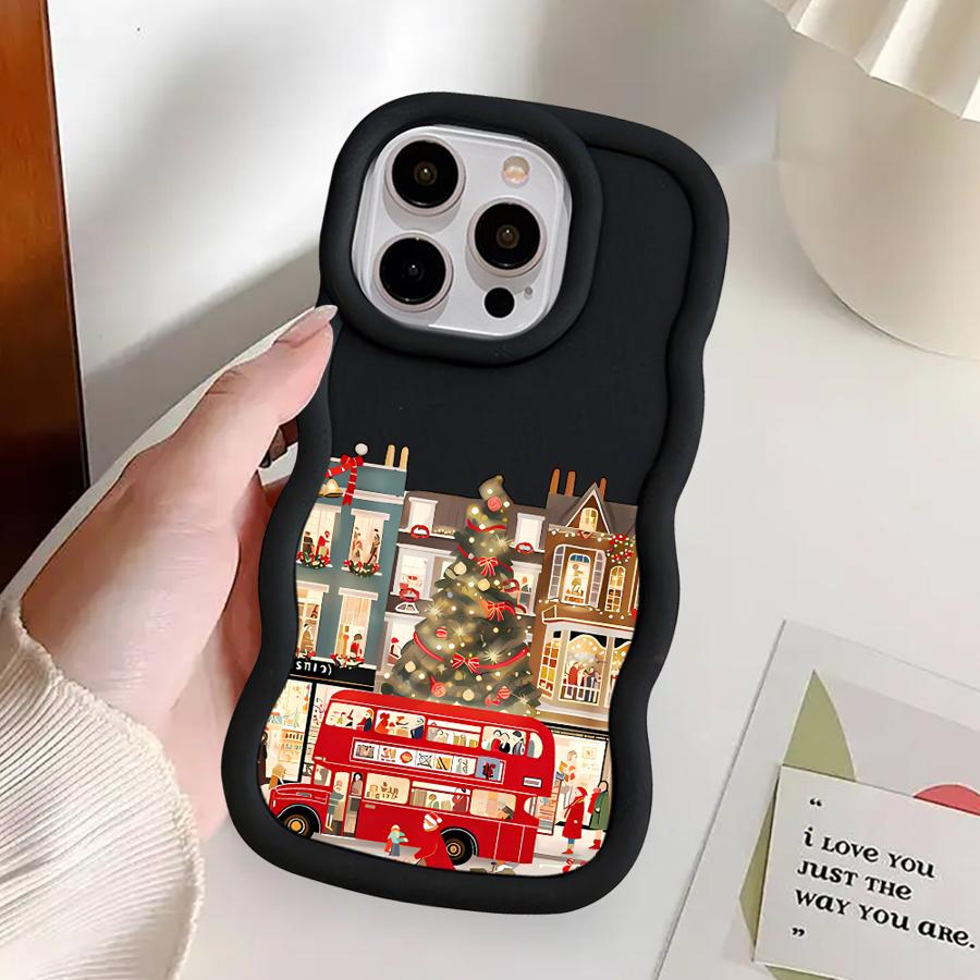 Soft Phone Cover Case for iPhone 18 15 Plus 17 Air 8 14 16 Pro Max 11 XR 12 13 Christmas Winter Scenery