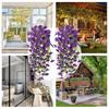 2Pcs Artificial Morning Glory Eucalyptus UV Resistant Hanging Decor for Wedding Home Garden Outdoor Indoor Durable Decorations