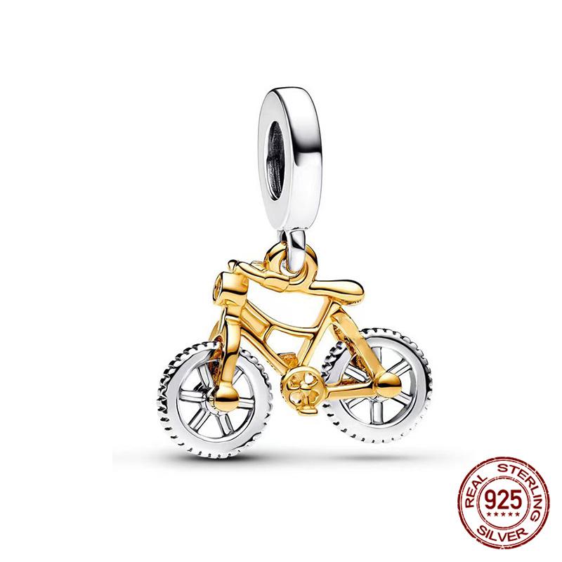 New In Original Charms Copper Golden Series Cross Charms Beads Fits 3Mm Original Bracelet For Women Diy Jewelry Gifts Making