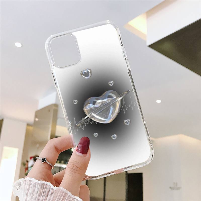 Uroczy Prosty Pokrowiec na Telefon dla iPhone 11 12 13 Pro Max 6s 7 8 Plus X Xr Xs Max Se2020 13mini Przezroczysty Pokrowiec