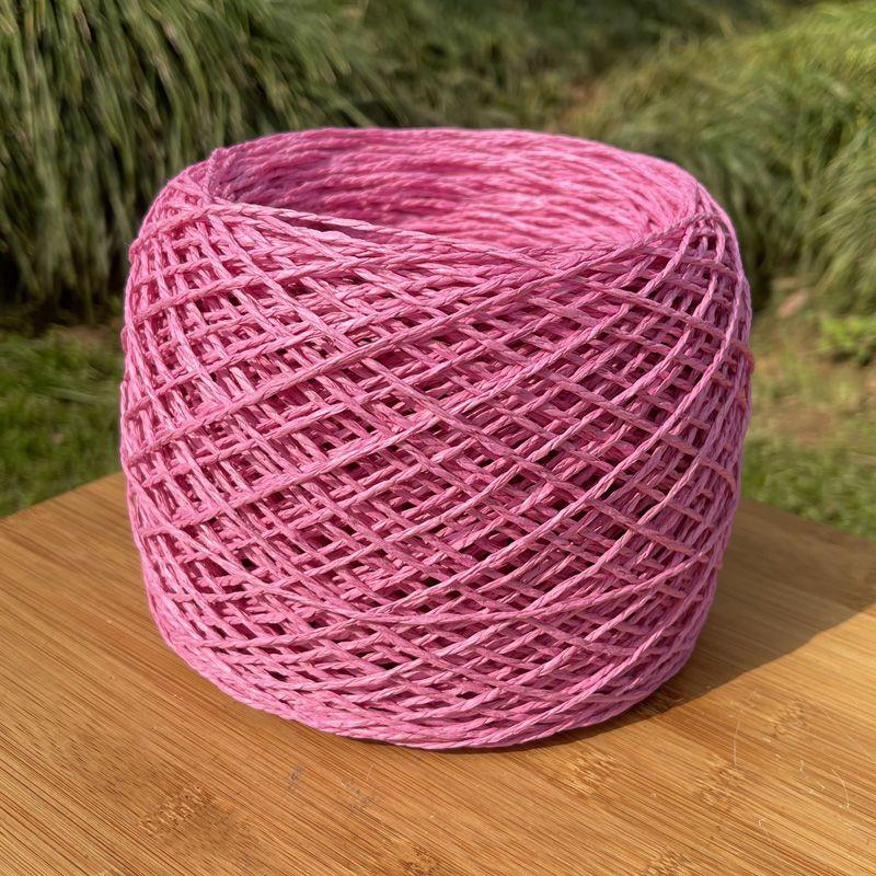 150g Natural Cotton Raffia Yarn for Hand Crochet Knitting Summer Hats Bags Diy Straw Sandals Fluffy Paper Grass Thread Beige
