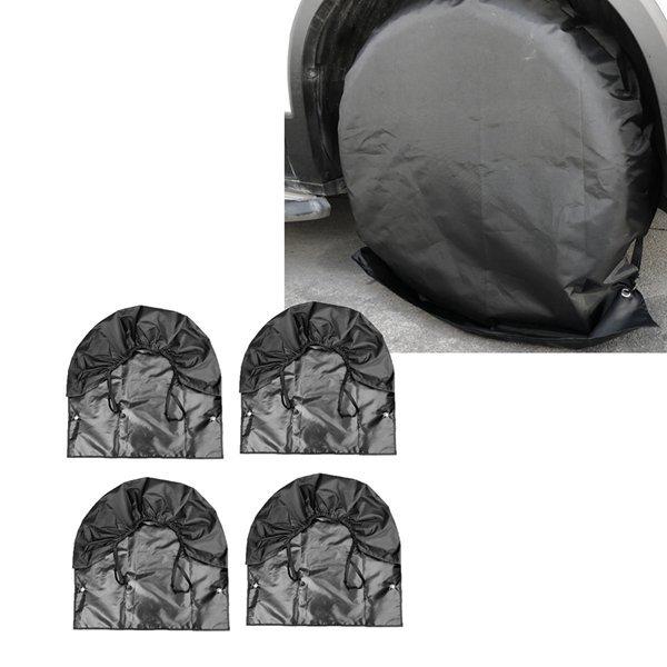 4-Piece Waterproof UV-Resistant Tire Covers for 30-32 Inch RV/Truck Tires