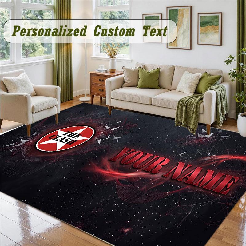 Crystal Velvet Square Rug Custom NameThe Cure Pattern Non Slip Home Floor Decor Rug