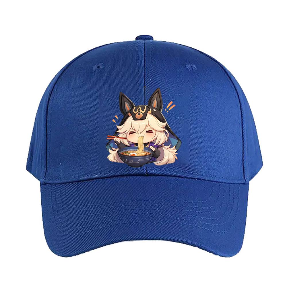 Cyno Genshin Impact Kawaii Ramen Chibi Anime Fun Moment Cap Summer Woman Man Adult Casual Fashion Casual Adjustable Sun Hat