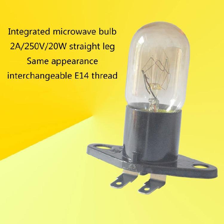 2 Pack Microwave Light Bulb 2A 250V 20W 2Pin Light Bulb Replacement for Oven