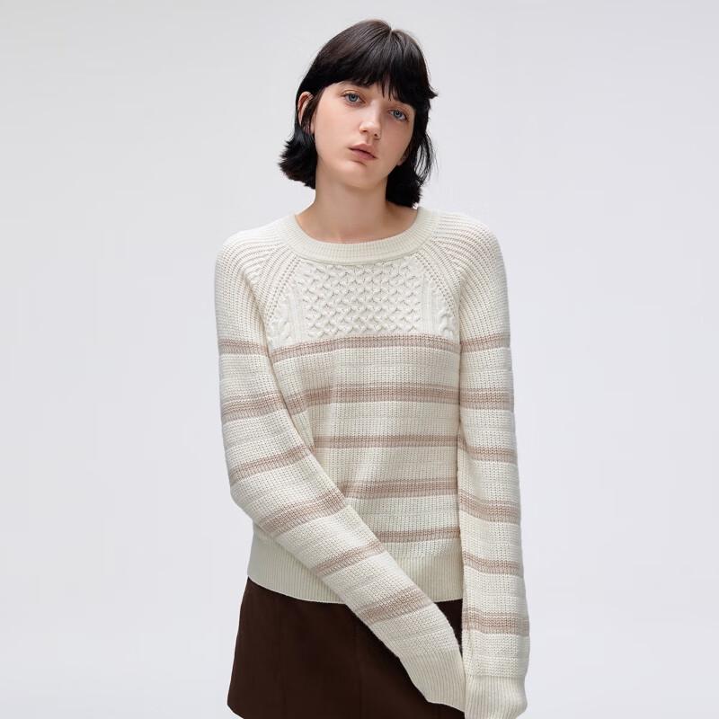 ONLY Women's Retro French Striped Raglan Knit Sweater