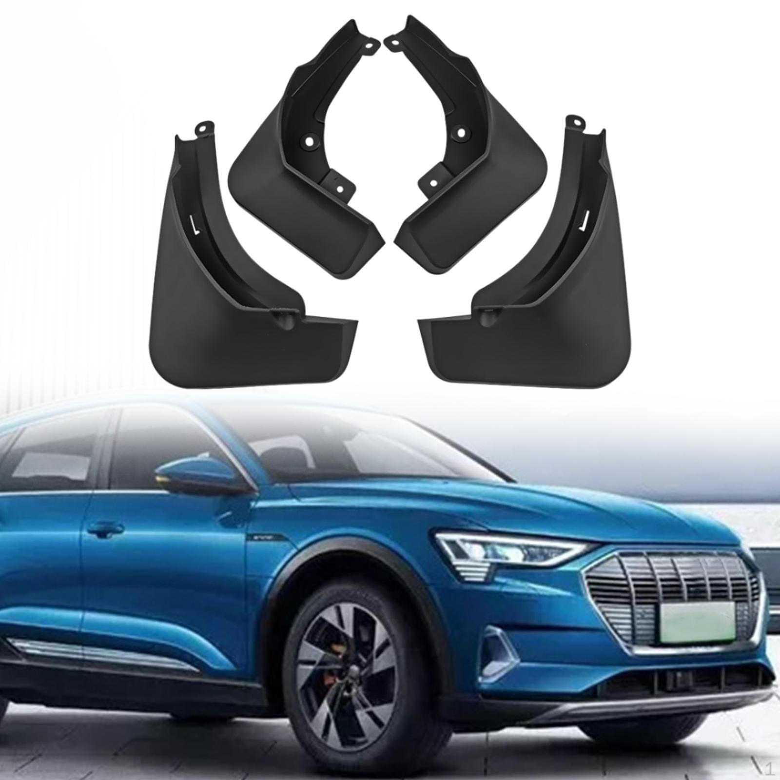 

4 Pieces Car Mud Flaps Splash Guards Replacement Easy Installation Punch Free Front Rear Wheel
