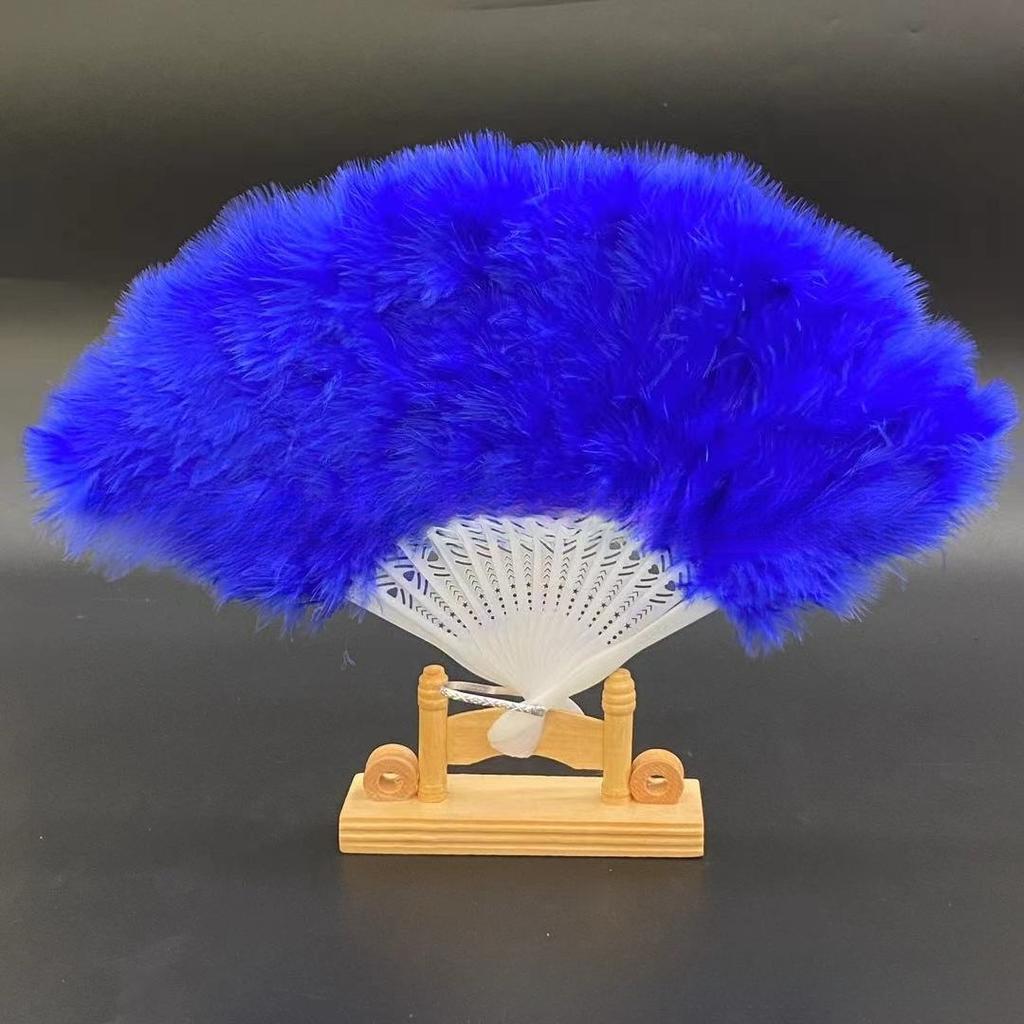 Bridal Feather Hand Fan - Elegant Wedding Accessory for Bachelorette Parties & Ceremonies - Luxe Folding Fan