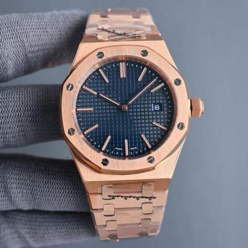 Daniel Roth Royal Oak Automatische Stahluhr mit achteckigem Bullauge-Zifferblatt für Herren