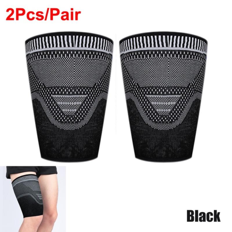 1Pair Thigh Compression Sleeve, Hamstring Compression Sleeve for Quad Pain Relief & Recovery,Thigh Support Protector Muscle