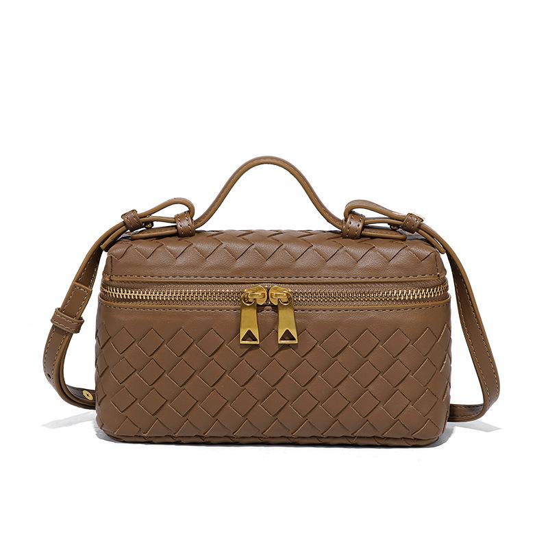 Xiaoxiangfeng box bag fashionable hand carry women's bag handwoven bag casual shoulder messenger bag