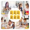6pcs Funny Yellow Hair Claw Clips for Women Girls, Vibrant Warning Sign Design, Humorous Hairpin Accessories, Sturdy