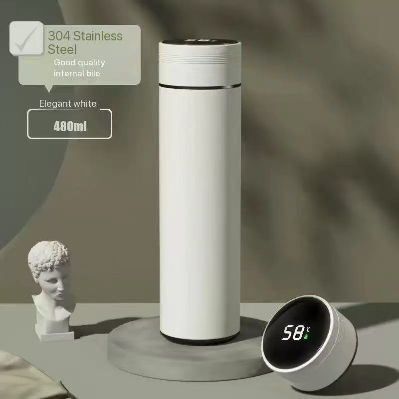 304 intelligent stainless steel insulated cup senses water temperature, displays temperature, and provides long-term insulation