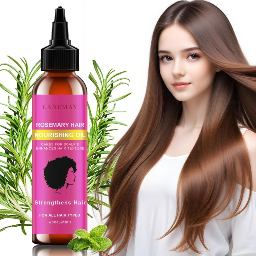 Rosemary Hair Oil-Nourishes And Promotes Scalp Health-Enhances Hair Shine-Suitable For All Hair Types, 120ml