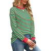 IHUASU Women's Fashion Casual O-Neck Long Sleeve Blouses & Shirts