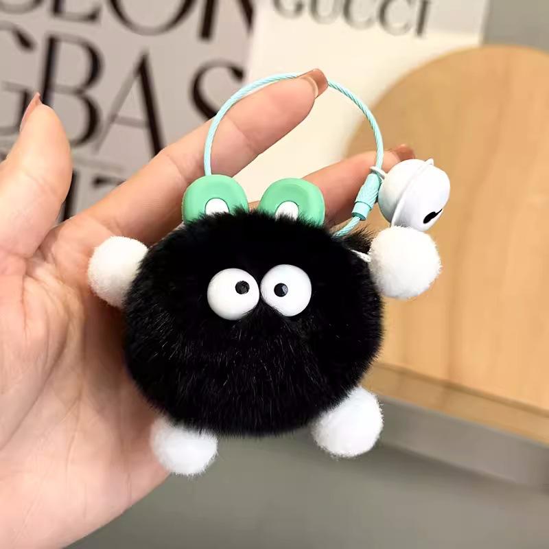 Imitation Rex Rabbit Fur Keychain Plush Pendant Trinkets Plush Briquettes Bag Car Pendant Key Chain