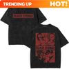 Customization Shirt Anime Nana Osaki Vintage Washed T-shirts Grunge Black Stones Y2k Streetwear Men Women 90s Cartoon Oversized