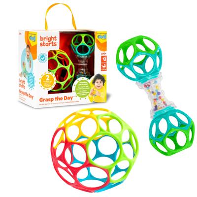 Oball Kids2 Grasp the Day Gift Set - Gift Set - Oball Rattle Teether for Babies (0 Months) 16908