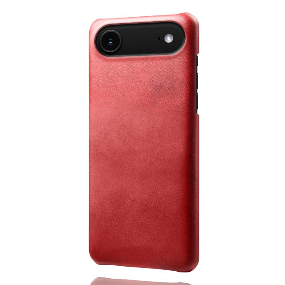 

For iPhone 17 Air Case Calf Texture PU Leather Hard PC Protective Phone Cover Red