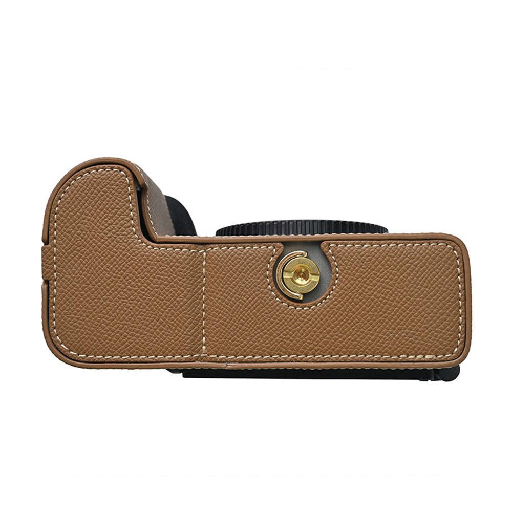 Magnetic PU Leather Camera Half Case for Nikon Z6III Z63 Bottom Battery Opening Body Cover