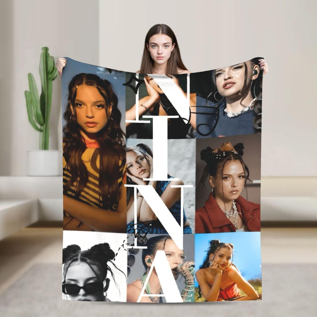 2025 Nina Chuba Cool Blankets Super Soft Funny Plush Throw Blanket For Couch Chair Picnic Flannel Bedspread Bed Cover