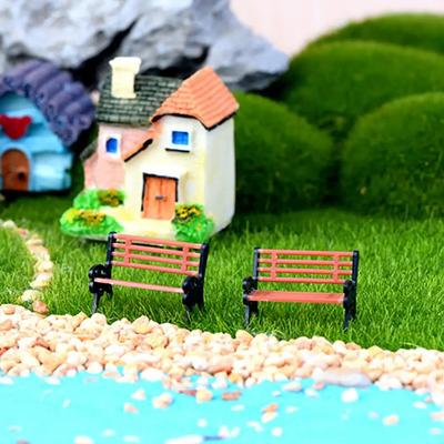 Miniaturowy model ławeczki parkowej Miniaturowy ogród krajobrazowy Ozdobna ozdoba Domek do zabawy Ozdobne figurki Wystrój biurka do ogrodu wróżek