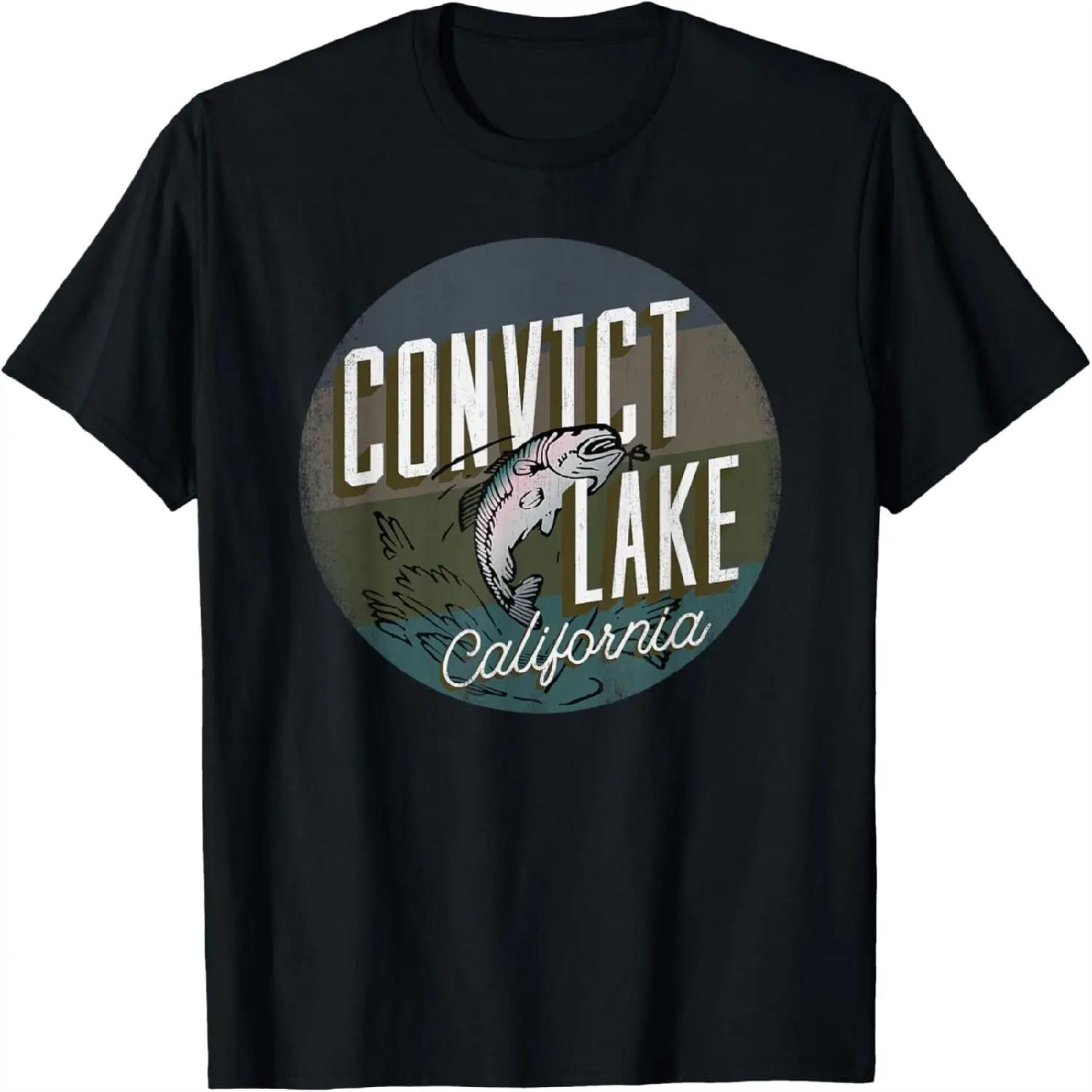 

Convict Lake CA Rainbow Trout Fishing Retro Leaping Fish T-Shirt XXXXXL різнокольоровий
