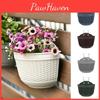 Creative Semicircular Resin Imitation Rattan Wall Hanging Flower Pot For Garden Decor