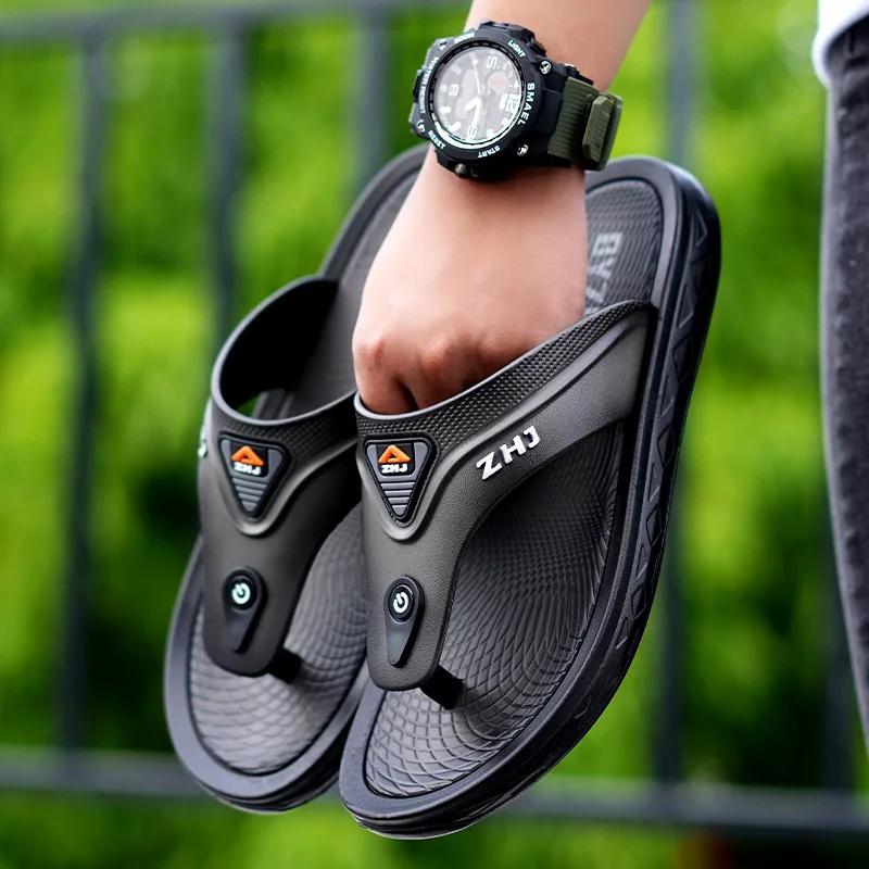 Haus Strand Spaziergang Zuhause Flip Flops Plateau Outdoor Indoor Sandalen Herren Hausschuhe für Männer Komfortschuhe Klapper 2025 Mode