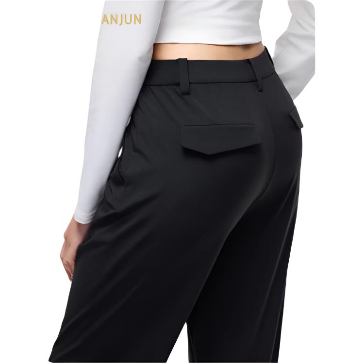Anta Champion All-Weather Series Comfortable Casual Simple Fleece Sports Long Pants Women Bottoms Basic-Black 162510507-2