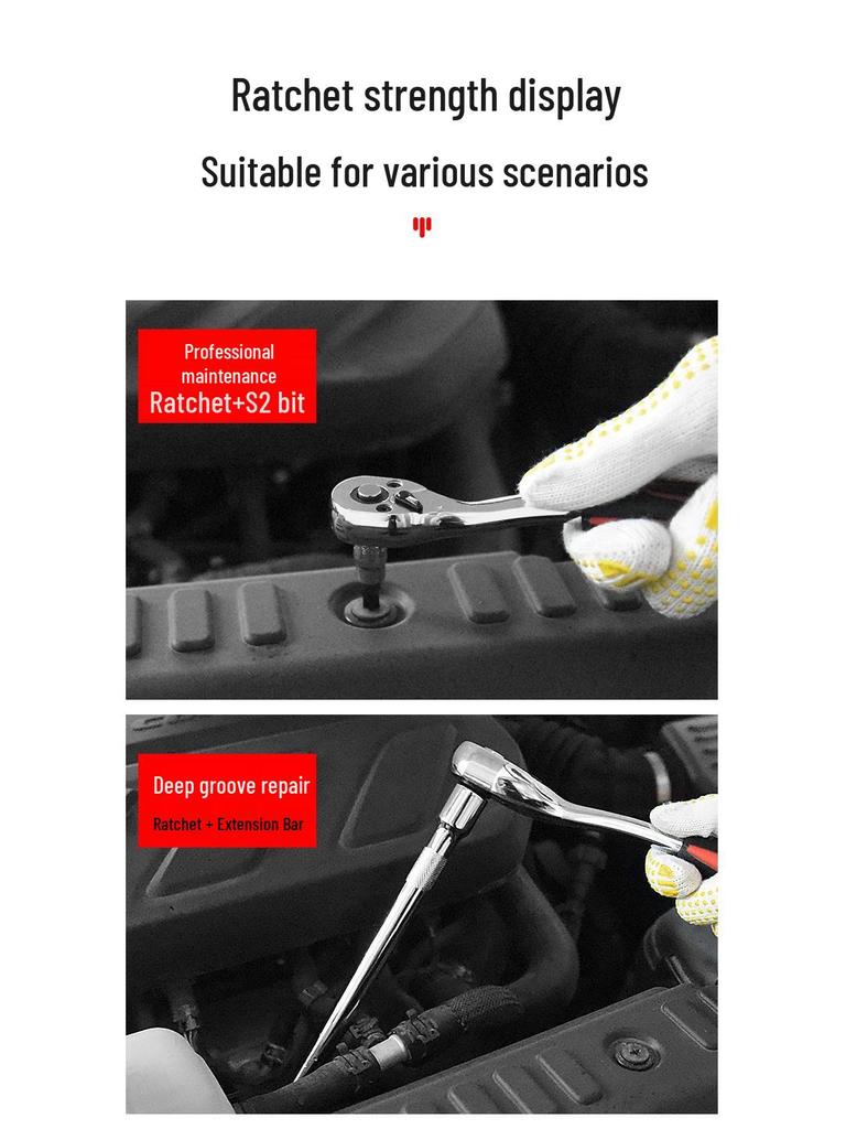 Adjustable Reversible Quick Ratchet Wrench 6-22mm Metric/Imperial