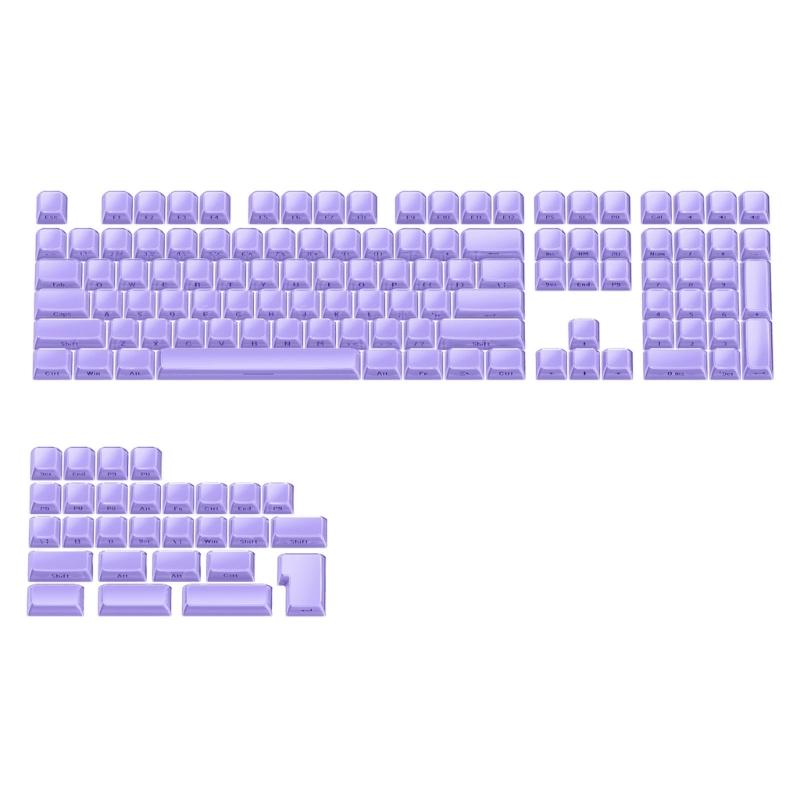 113Key PC Keycaps Set for Mechanical Keyboards with Double Shot Injections OEM Profile Keycap Crystal Jelly Design