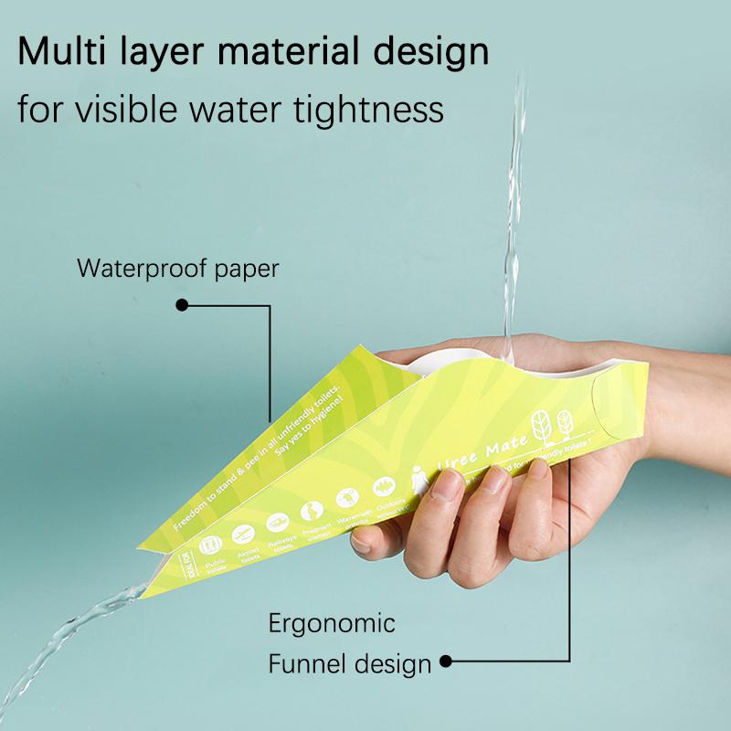 10PCS Disposable Female Urination Device Hygienic Leak-Proof Stand Up Portable Pee Paper Cup Foldable Women Urinal Funnel