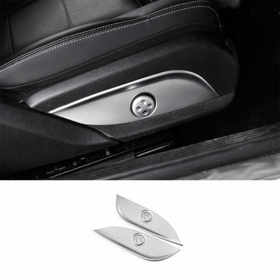 ABS Silver Seat Button Handle Panel Cover Trim For Benz C-Class W205 2015-