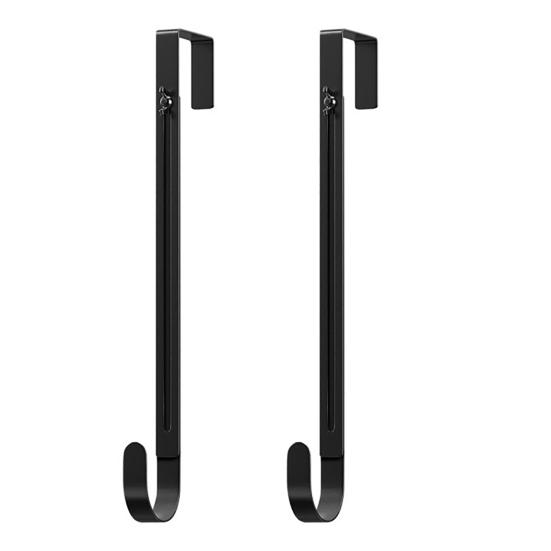 Adjustable Metal Wreath Hanger Ultra-Thin Over-The-Door Hook Christmas Halloween Fall Party Decoration