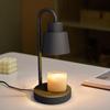 Lámpara de mesa con calentador de velas para decoración del hogar, dormitorio, color negro