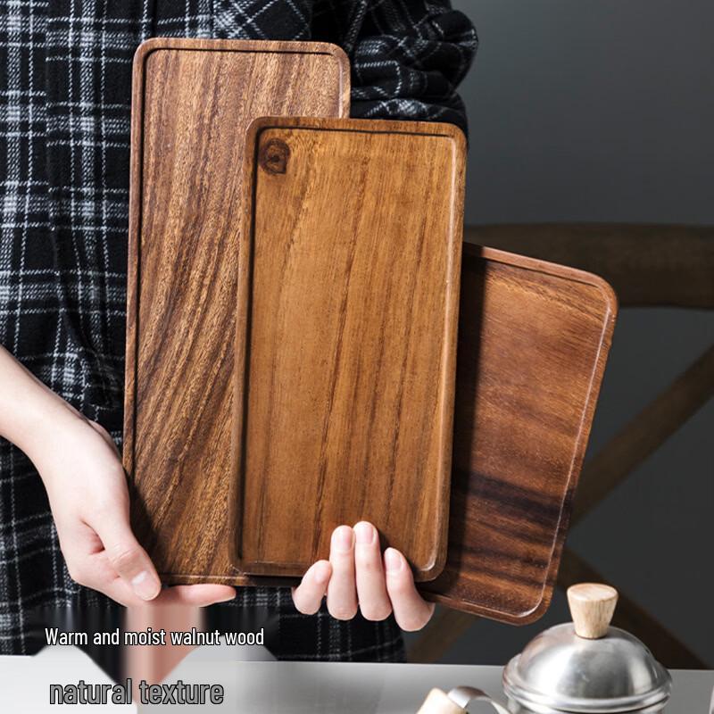 Japanese Style Walnut Wood Serving Tray