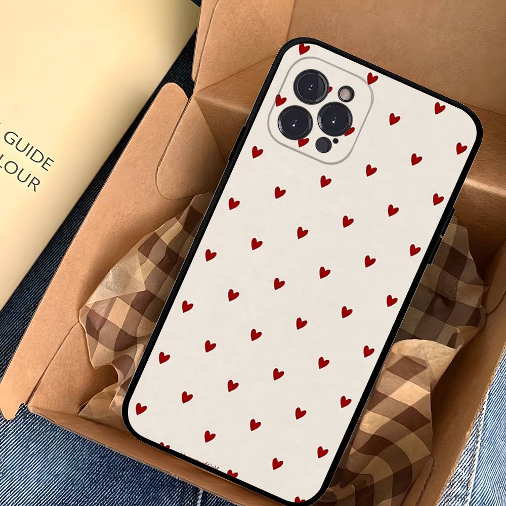 Love Heart Cute Phone Case For IPhone 17 Pro Max Air Back Cover 16 15 14 13 12 11 Pro Max Case