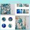 Eco-friendly Sea Turtle Octopus Shower Curtain Featuring Soft Polyester Fiber And Easy Installation Hooks