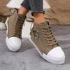 New Large Size Canvas Shoes European and American High-top Flat Baseplate Shoes New Student Cloth Shoes