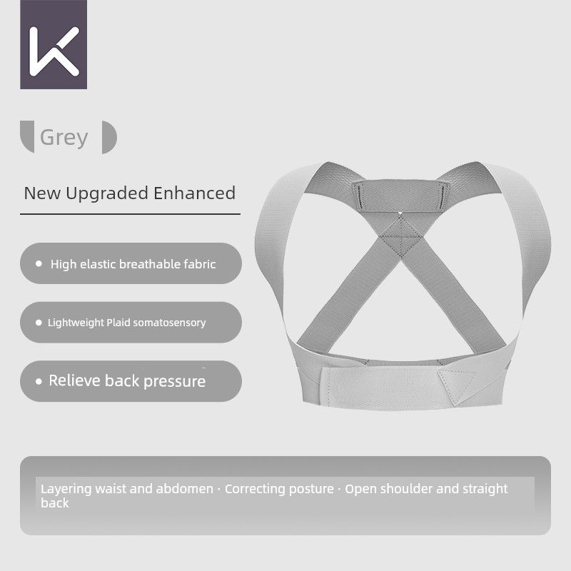 

Keep Posture Correction Belt Humpback Braces Beauty Back Teenagers Male and Female Adults Correct Posture Open Shoulder Straight Back Handy Gadget Glacier Gray S Size [Suitable for 40-50kg]