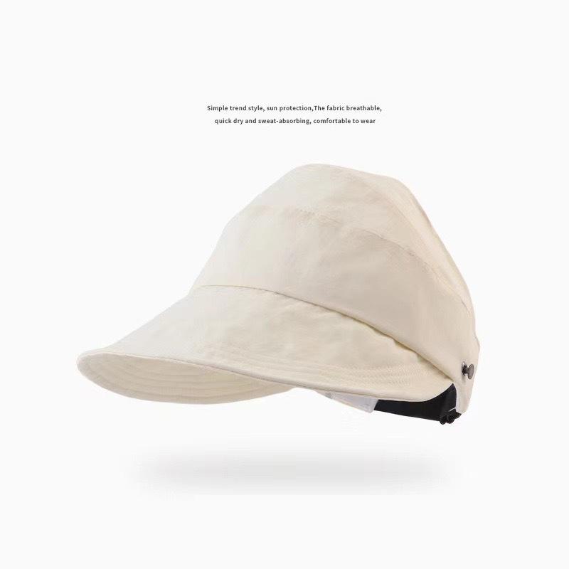 

Складная широкополая шляпа от солнца с конским хвостом, регулируемая на шнурке, летняя быстросохнущая козырек, кепка для рыбалки для женщин, пляжная шляпа 54CM белый