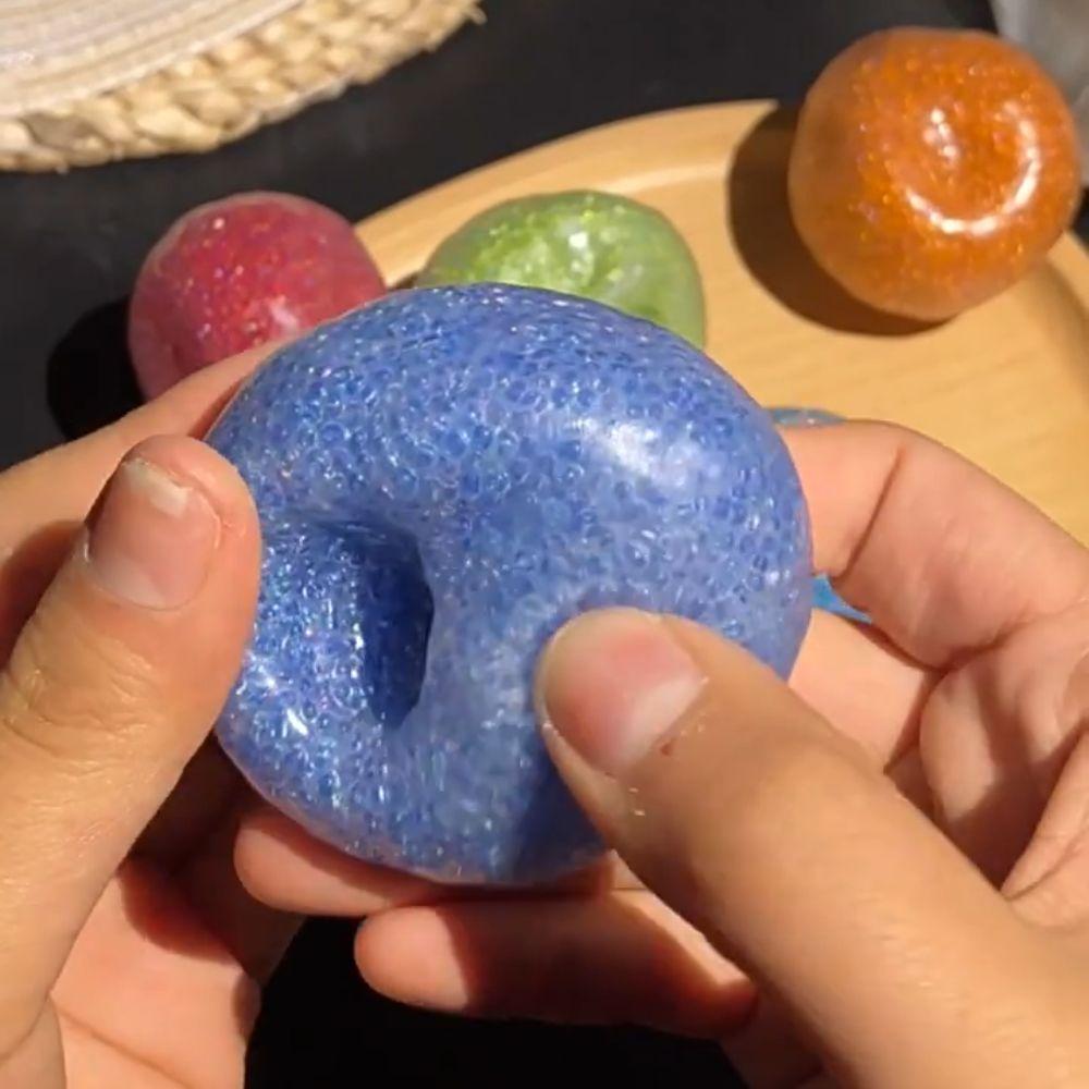 Simulation Hand Made Ball Pinch Toy Transparent Slow Rebound Toy TPR Crystal Ball Kid Gift