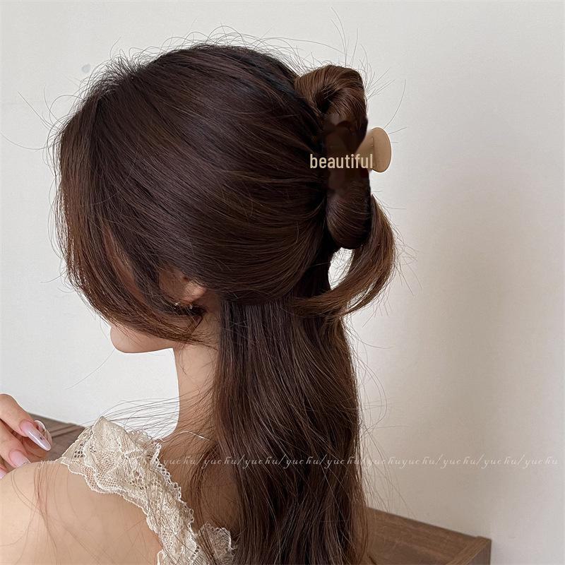 

2024 Корейская заколка для волос с уксусной кислотой для женщин с тонкими волосами, стильная полузавязанная ретро-заколка в форме акулы