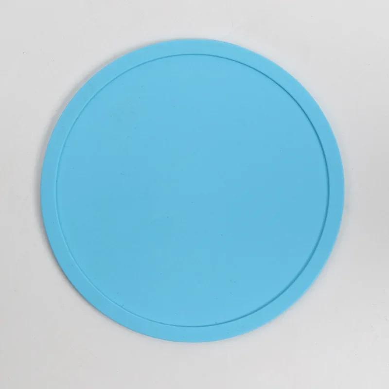 Modern Minimalist Solid Color Silicone Coaster Anti Slip & Anti Scalding Home Use Insulated Coaster with Circular Design