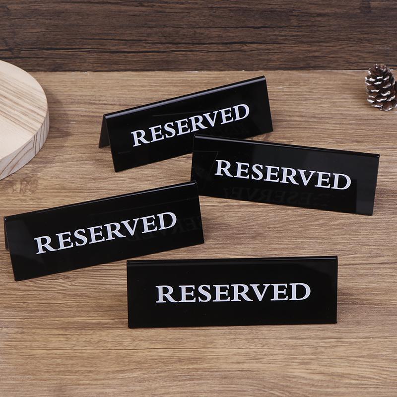 

4 шт. акриловая табличка на стол, табличка для ресторана отеля, табличка с зарезервированным столиком, напоминание для украшения свадьбы, дня рождения, вечеринки чёрный