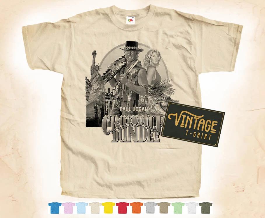 Black Print CROCODILE DUNDEE vol.2 T-SHIRT Tee Vintage Poster 12 Colors S-5XL XL