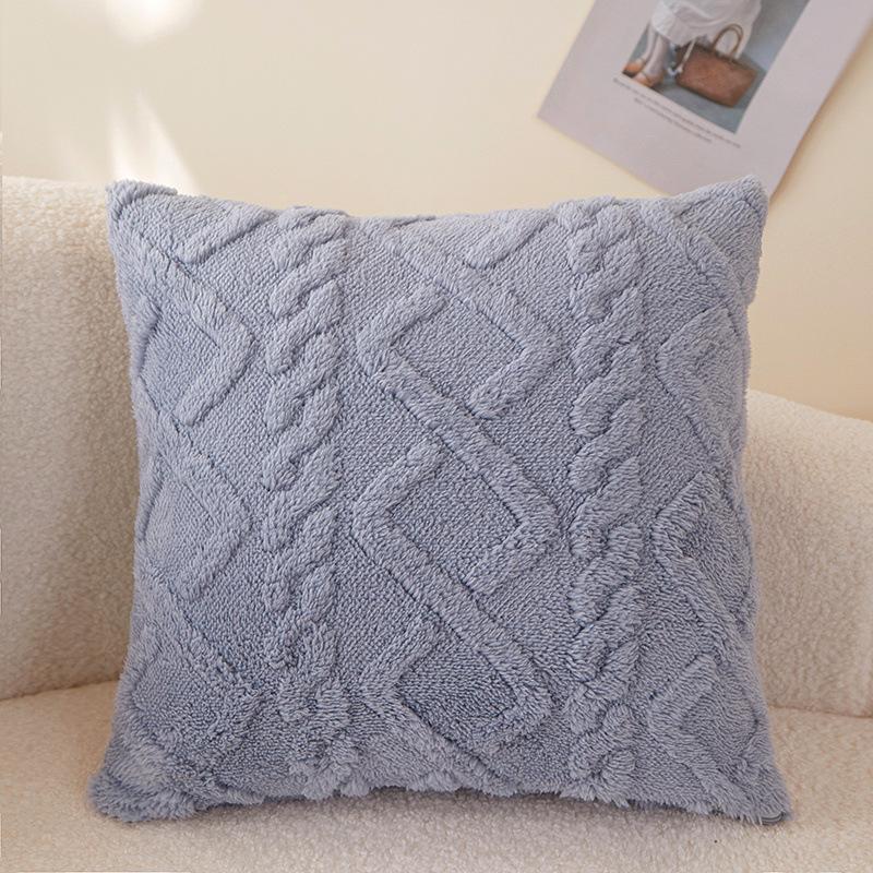 Plush Solid Color Pillow Bed Bedside Pillow Core Sofa Pillow