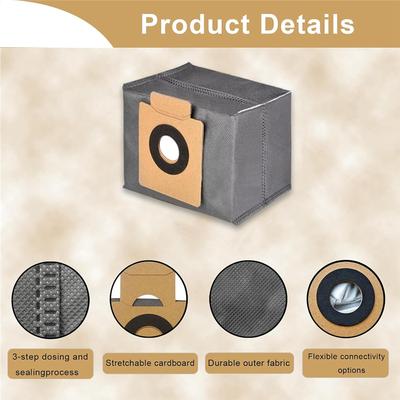 A65T-For EUFY X10 Pro Omni Cleaner Robot Vacuum Accessories Replacement Parts Kit With Mop Pads Vacuum Bags